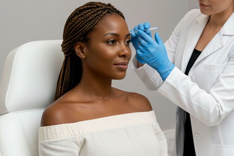 Woman getting BOTOX