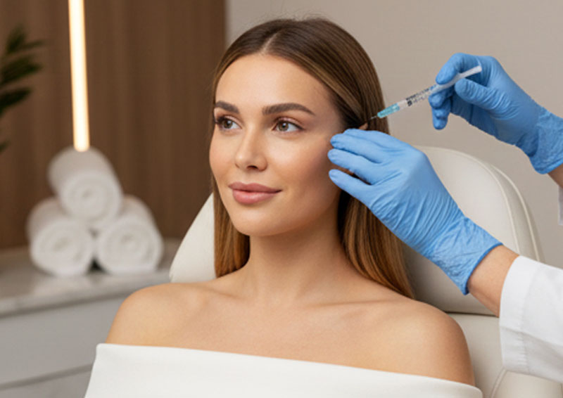 Pretty woman getting a Dysport injection